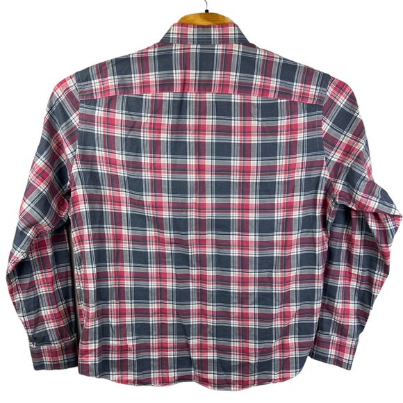 Untuckit‎ Mens Jadot Gray Pink Plaid Cotton Long Sleeve Button Up Shirt XL - Picture 3 of 5